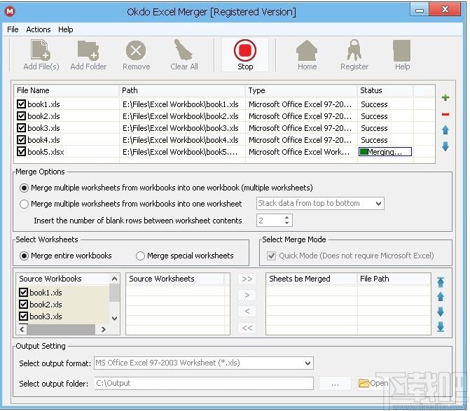 Okdo Excel Merger下载,Excel合并工具,Excel合并